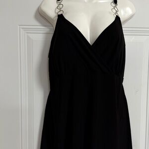 MKM Designs Top Tank SZ 1X Padded Chest Glam Disco Date Night